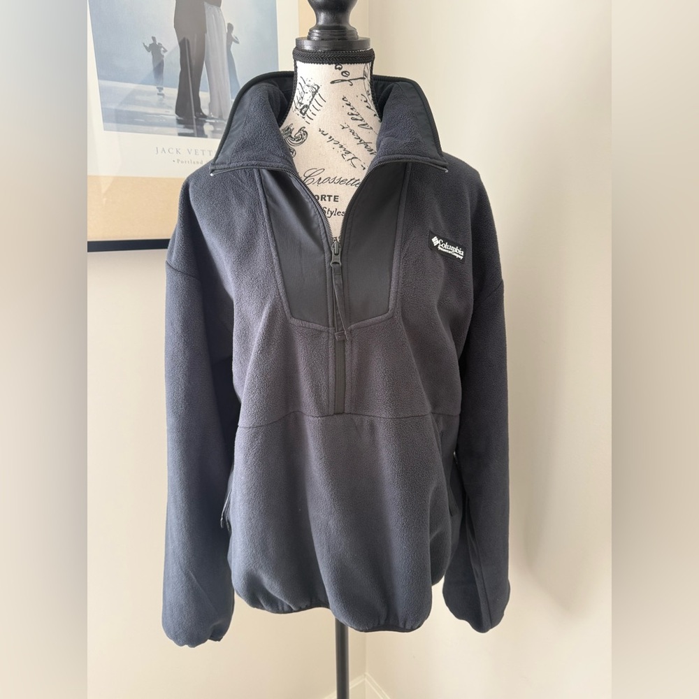 Columbia sequoia Grove Half Zip Navy Blue Fleece - Picture 2 of 9